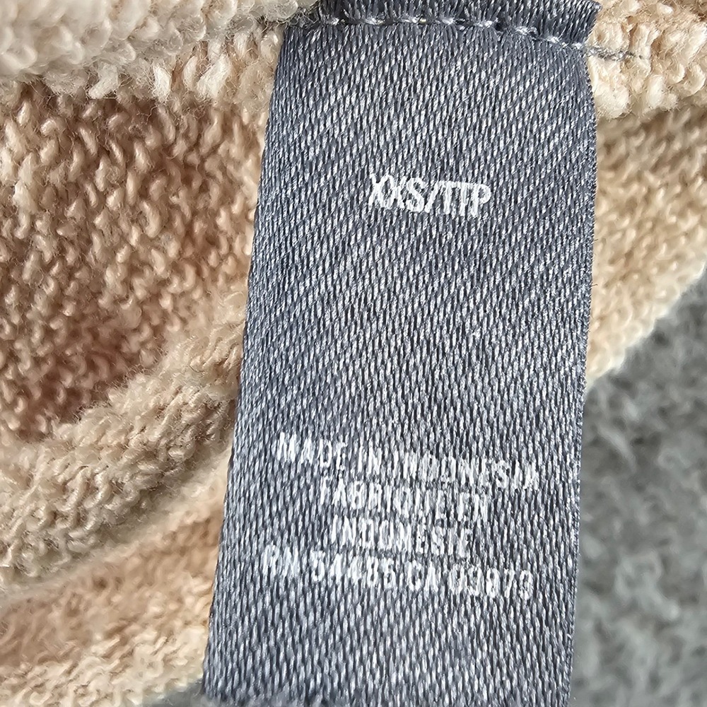 Aerie Tan Oversized Raglan Crewneck Sweatshirt Raw Hem XXS Baggy Cozy - Picture 4 of 7